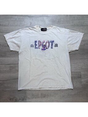 Vintage Disney Originals Epcot Imagination T-Shirt Figment L/XL USA Made 90s